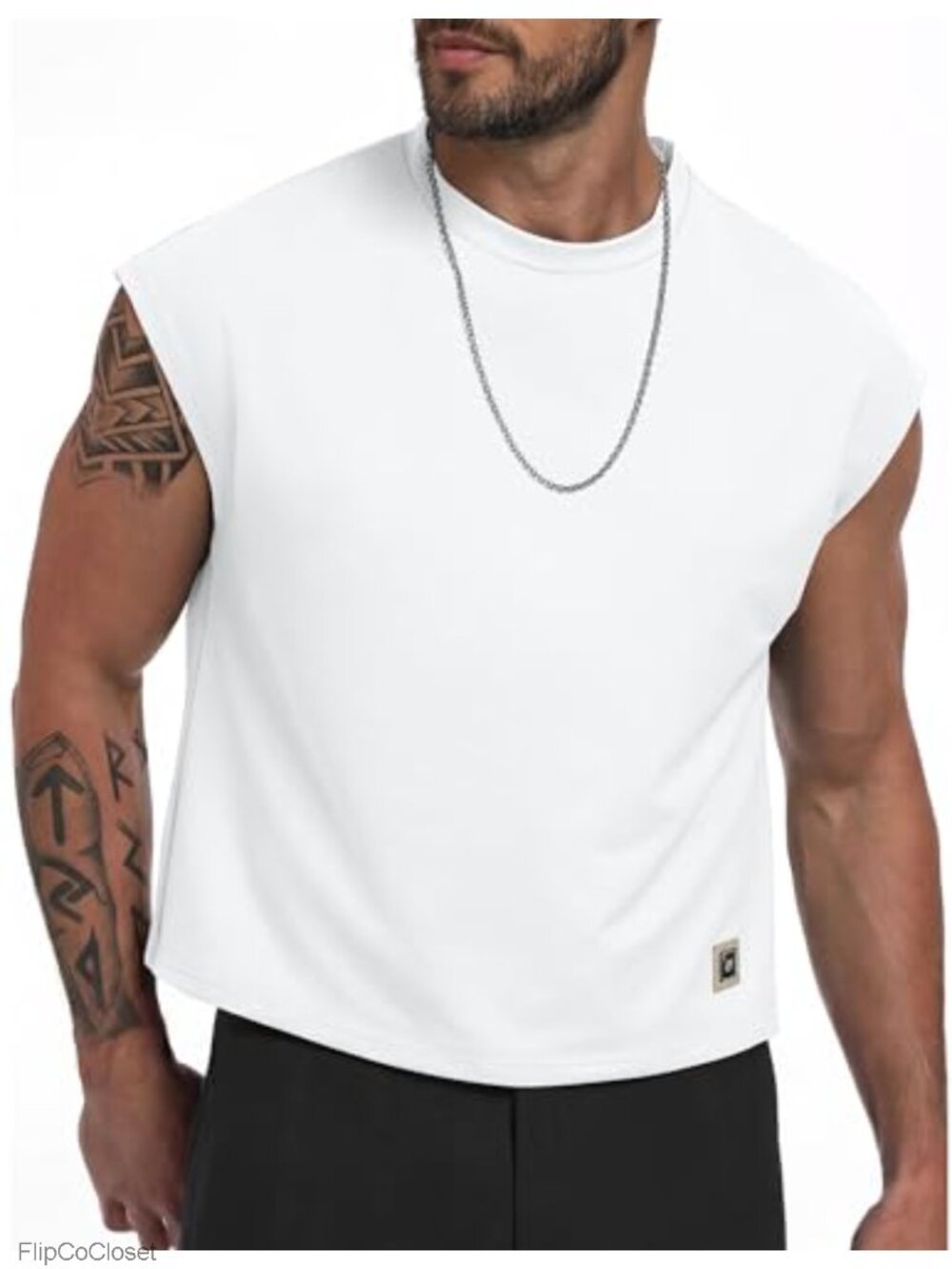Mens Crop Top Cap Sleeve Oversized Gym Tank Tops Cropped T Shirt